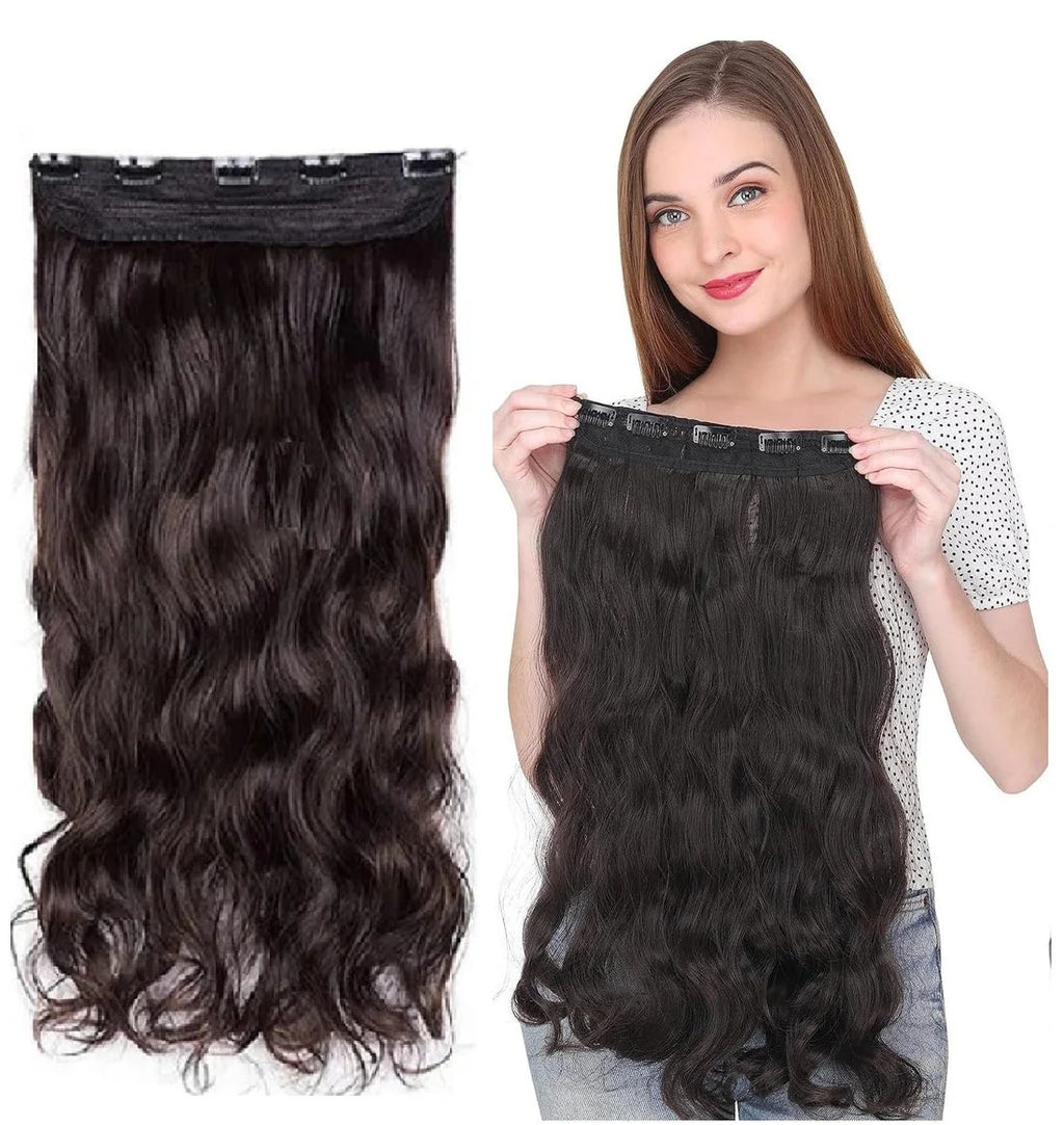 24 Inches" Clip In Hair Extensions + FREE Hair Bun (Juda) Extension