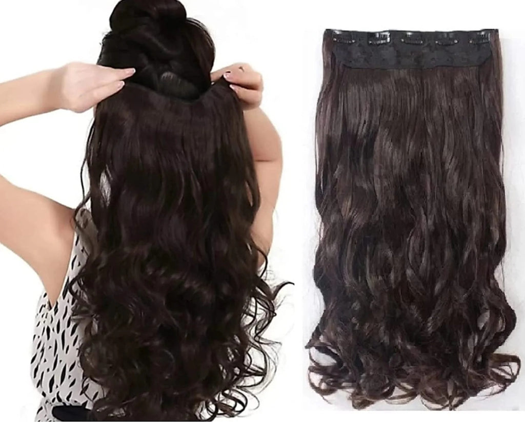 24 Inches" Clip In Hair Extensions + FREE Hair Bun (Juda) Extension