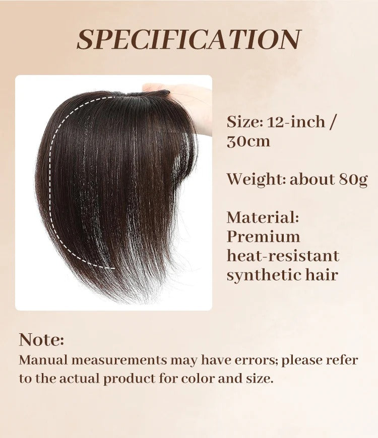 Natural Hair Toppers with Bangs for Women