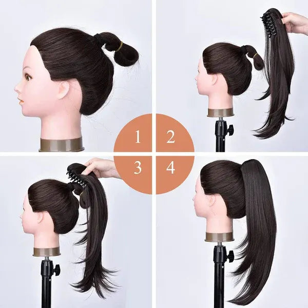 22 Inch Ponytail Hair Extension + FREE Messy Hair Bun (Juda)