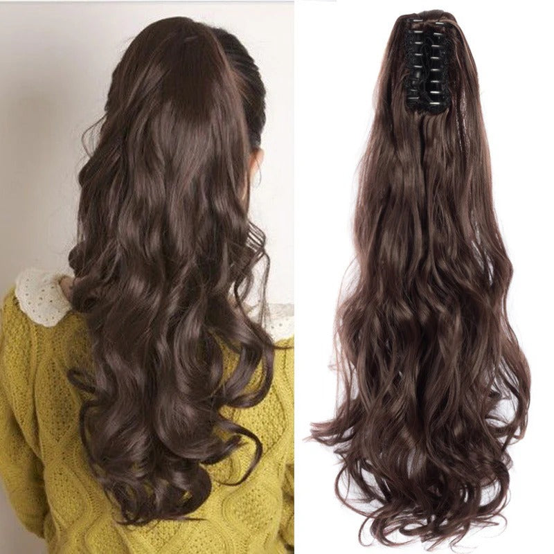 22 Inch Ponytail Hair Extension + FREE Messy Hair Bun (Juda)